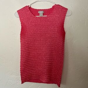 Scrunchy pink tank top y2k
